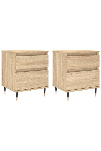 vidaxl Noptiere, 2 buc., stejar sonoma, 40x35x50 cm, lemn compozit