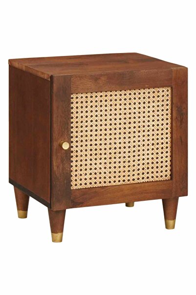 vidaxl Dulap de noapte Maro 40 x 33,5 x 46 cm Lemn masiv de acacia