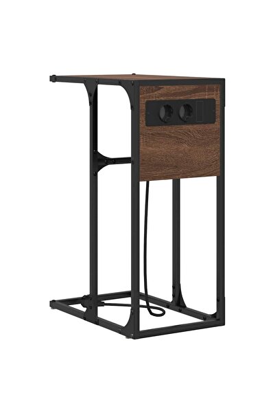vidaxl Dulap de noapte Stejar închis 41,5 x 26 x 60,5 cm Lemn compozit