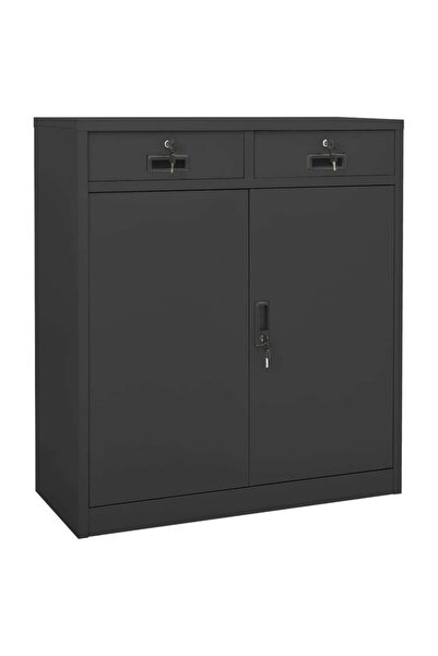 vidaxl Office cabinet, anthracite, 90x40x102 cm, steel