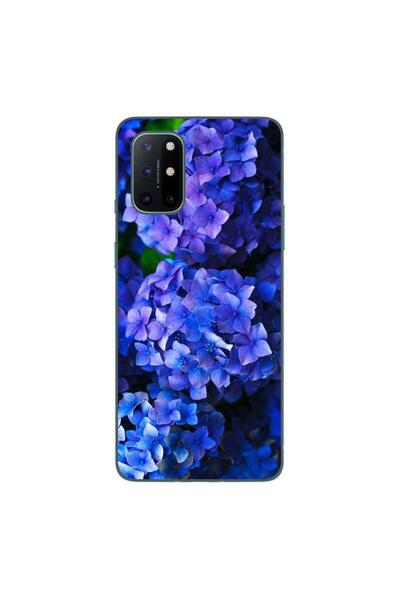 OEM Case compatible with OnePlus 8T Silicone Gel Tpu Hydrangea Pattern