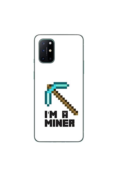 OEM Husa compatibila cu OnePlus 8T Silicon Gel Tpu Model Minecraft Miner