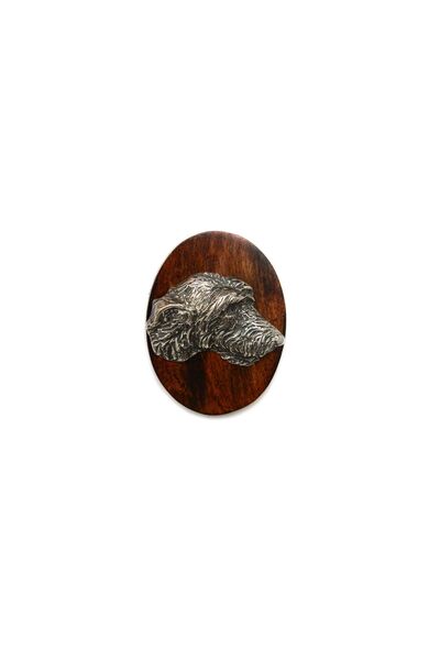 Art - Dog Irish Wolfhound - Broșă pentru concurs canin, agrafă pentru numărul...