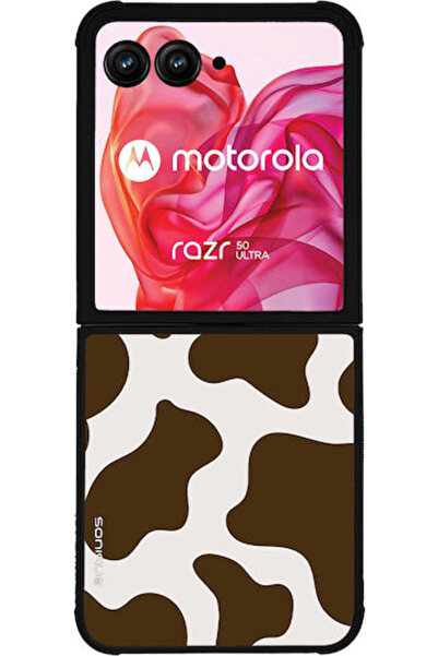 Other Θήκη Σειράς Sonique Animal Print για Motorola Razr 50 Ultra - Αγελάδα 02