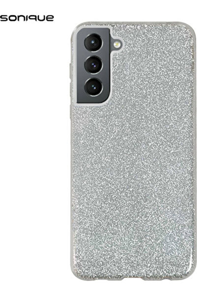Other Σονίκ Λαμπερή Ασημί Θήκη Πλάτης Σιλικόνης (Samsung Galaxy S21)