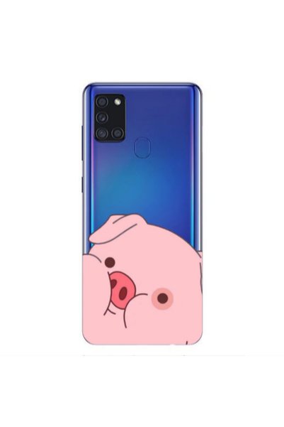 Other Samsung A21S Piggy 2 Transparent Silicone TPU Θήκη