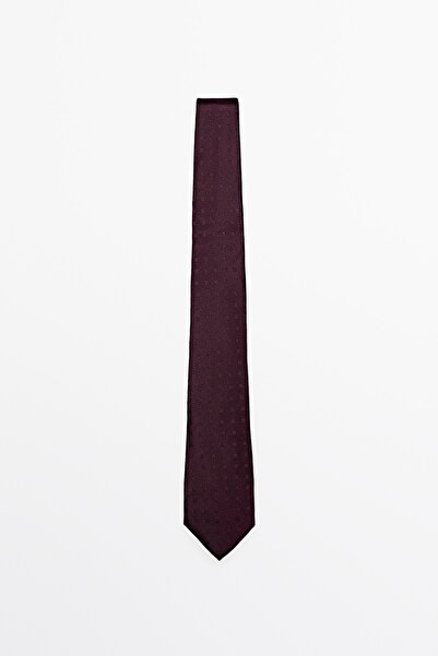 Massimo Dutti İşlemeli %100 ipek kravat