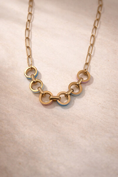 Bozhi Necklace Steel Silver Business Woman Style