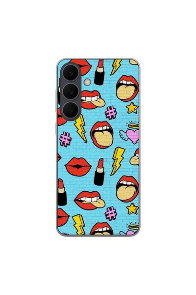OEM Husa compatibila cu Samsung Galaxy S25 FE Silicon Gel Tpu Model Pop Art Lips