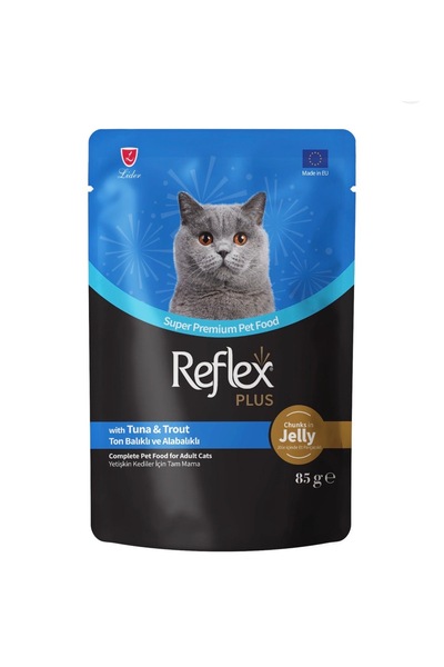 REFLEXX Wet Food for Cats with Tuna and Salmon Flavor in Jelly 85g