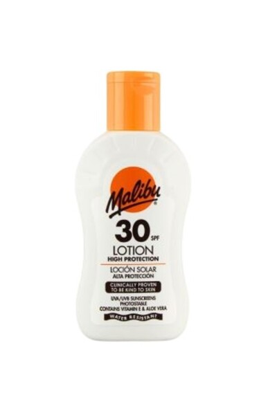 Malibu Loțiune de protecție solară, Malibu, SPF 30 Compact, Protecție UV, Hid...