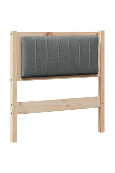 vidaxl Tăblie tapițată cu headboard Maro 80 cm Lemn de pin masiv