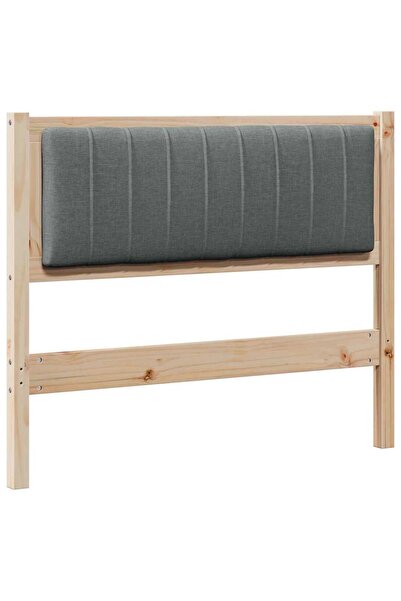 vidaxl Tăblie tapițată cu headboard Maro 100 cm Lemn de pin masiv
