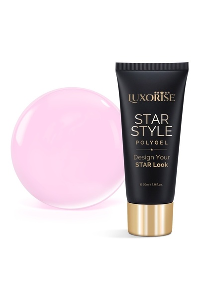 LUXORISE Полигел STAR STYLE - Колекция STAR PINK, Розов Лимлайт, 30мл