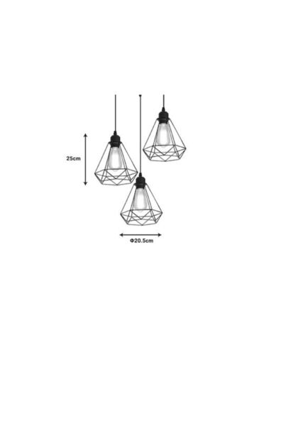 Other Pakketo Jabrey Κρεμαστό Φωτιστικό Μαύρο με Ντουί E27 30x30x25εκ.