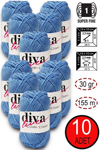 Diva İplik Diva Etamin 18 Baby Blue (Pack of 10)