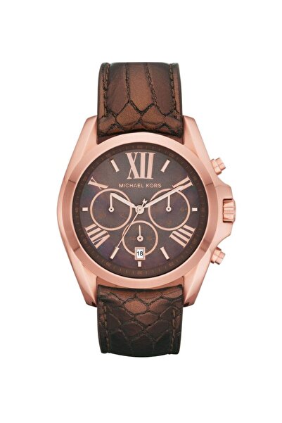 Michael Kors Ρολόι με Δερμάτινο Λουράκι σε Καφέ χρώμα MK5551 (43MM)