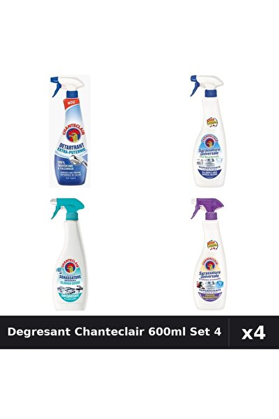 Chanteclair Set 4 Degresant Universal 600ml + Detartrant 625ml - Bicarbonat, ...