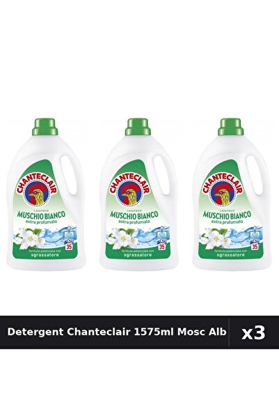 Chanteclair Pachet 3 Detergent Lichid Rufe 1575ml 35 Spalari - Mosc Alb