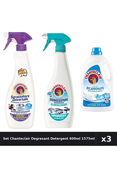 Chanteclair Set 3 Degresant și Detergent 600ml, 1575ml - Lavanda, Anti-Miros,...