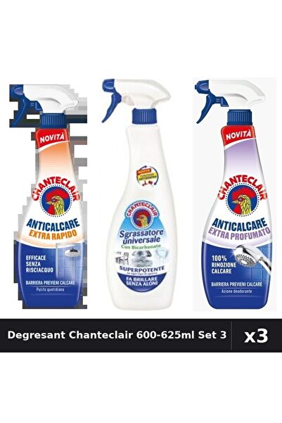 Chanteclair Set 3 Degresant Universal 600-625ml - Bicarbonat, Extra Parfumat,...
