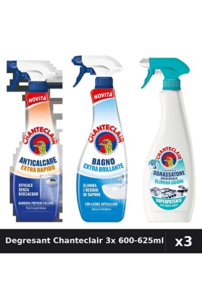 Chanteclair Set 3 Degresant Universal 600-625ml - Anti-Miros, Extra Rapid, St...