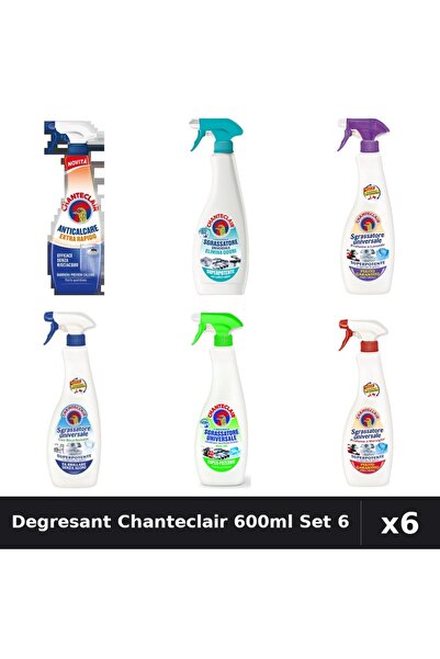 Chanteclair Set 6 Degresant Universal 600ml - Anti-Miros, Lămâie, Marsilia, B...