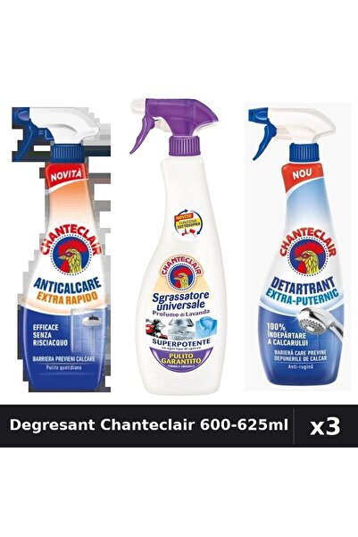 Chanteclair Set 3 Degresant Universal 600-625ml - Extra Rapid, Lavanda, Antic...