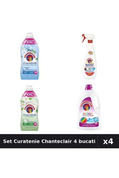 Chanteclair Set 4 Curatenie - 2x Balsam 1800ml, Degresant 600ml, Detergent 15...