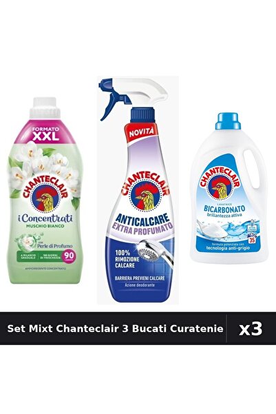 Chanteclair Set 3 Curatenie - Detergent 1575ml, Balsam 1800ml, Degresant 625ml