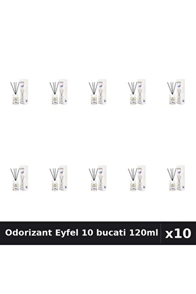 Eyfel Set 10 Odorizant Camera cu Betisoare Orhidee - Parfum Intens, 120ml