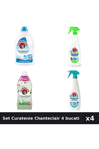 Chanteclair Set 4 Curatenie - Detergent 1575ml, Balsam 1800ml, 2x Degresant 6...