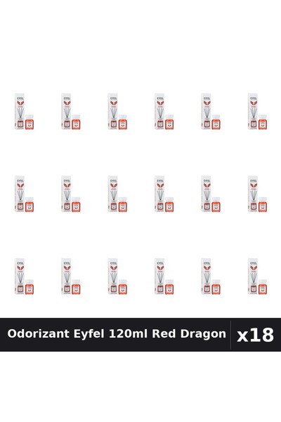 Eyfel Top Bottom Set of 18 Red Dragon Reed Air Fresheners - Intense Fragrance...