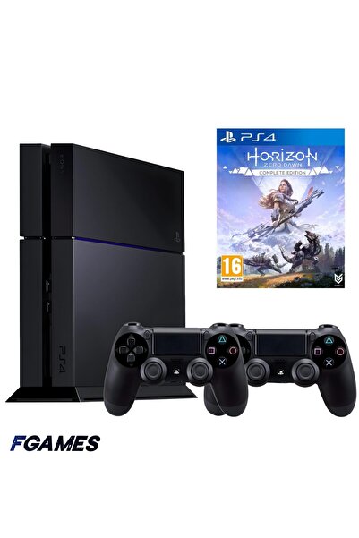 Sony Consola Playstation 4 Ps4 500GB + Două controlere + Horizon Zero Dawn Co...