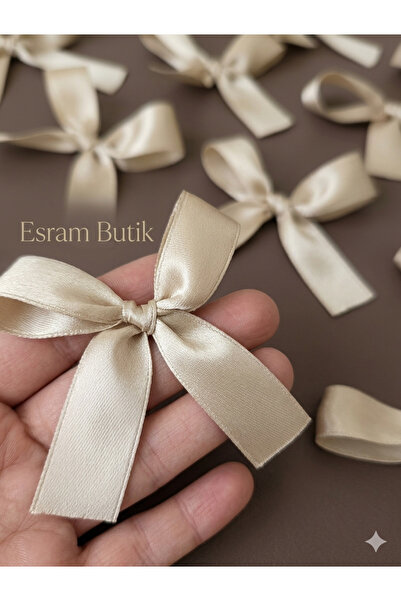 Esram Butik Vizon 2 cm Fiyonk Saten Kurdele, Çeyiz Kolisi, Bohça Süsü Yılbaşı...