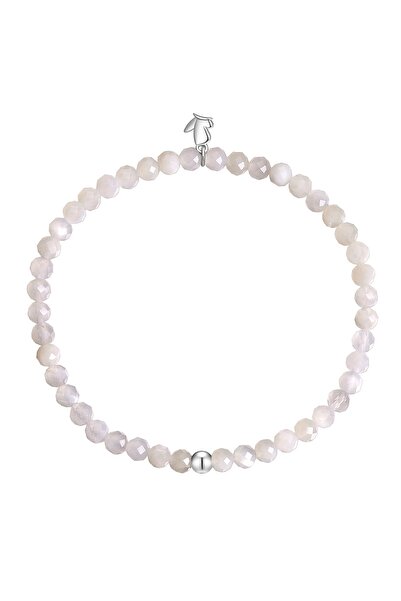 Glanzstücke München Edelsteinarmband Armband Edelstahl Mondstein weiß