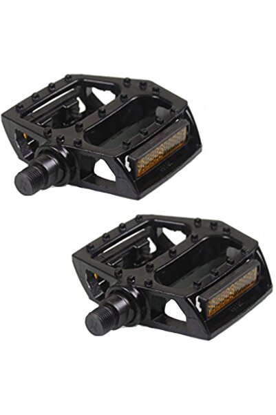 Gearox Pedale negre din aluminiu pentru platforme de biciclete 2-Pack