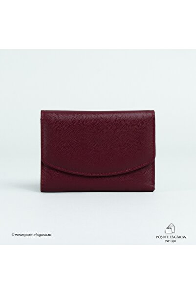 Posete Fagaras Ada Leather Wallet - Bordeaux, Genuine Leather Wallet , Women'...