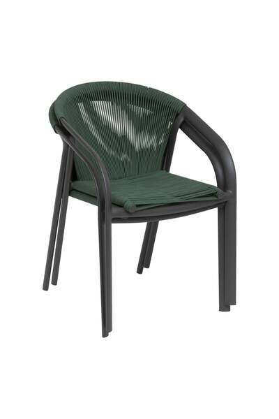 Hesperide Scaun de grădină stivuibil Riu, verde măsliniu și grafit, fabricat ...