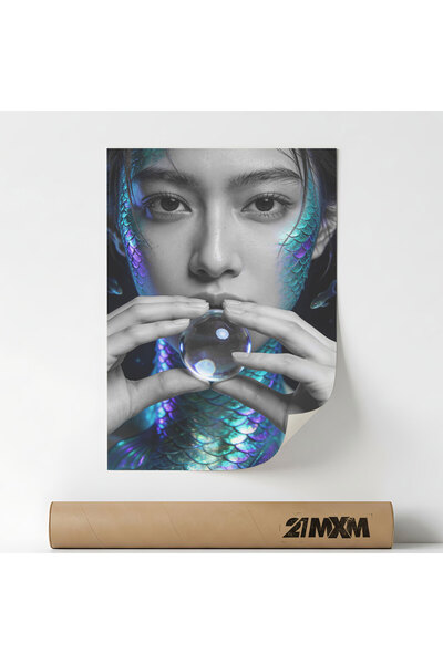 21mxm Poster Decorativ Tematică Fantasy & Crystals - 'Crystal Ball', Material...
