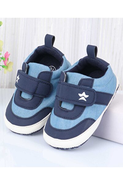 Cute Walk by Babyhug Velcro Closure Solid Booties - Blue