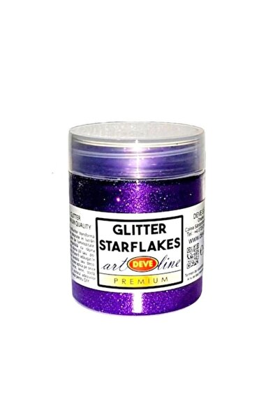 Deve Glitter starflakes metalic vision, DEVE, 50gr sclipici violet inchis pen...