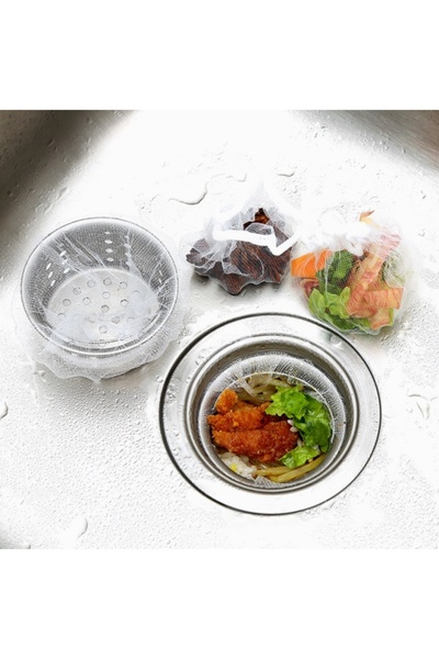 HAVFUN 300 PCS Disposable Mesh Sink Drain Strainer Bags, , Kitchen Sink Filte...