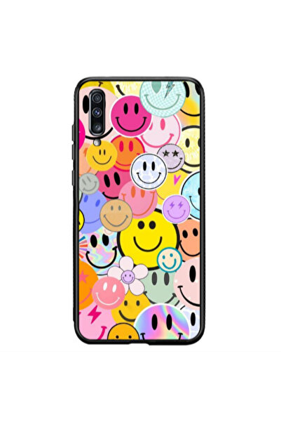 Other Samsung A70 Smiley Stickers Black Glossy Θήκη