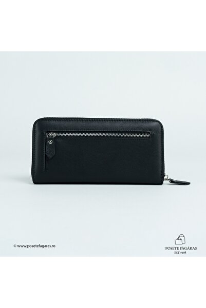 Posete Fagaras Luana Leather Wallet - Black, Genuine Leather Wallet , Women's...