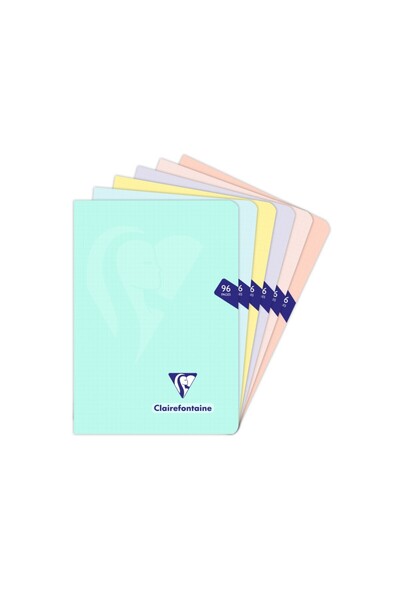 Clairefontaine Caiet capsat A5, 48 de foi, Mimesys, Pastel mathematics