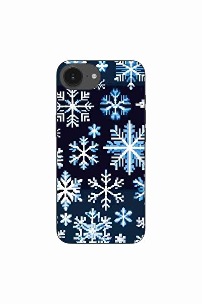 OEM Husa compatibila cu Apple iPhone 16e Silicon Gel Tpu Model Pixel Art Snow...