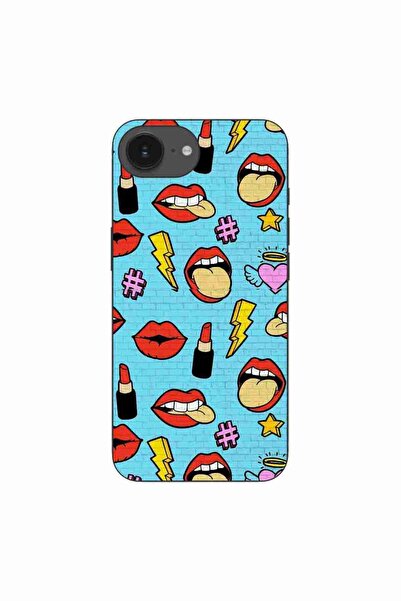 OEM Husa compatibila cu Apple iPhone 16e Silicon Gel Tpu Model Pop Art Lips