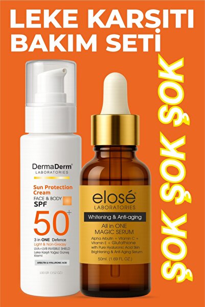 DermaDerm Laboratories Dermaderm Yüz Güneş Kremi 100ml. ve Leke Karşıtı Serum...