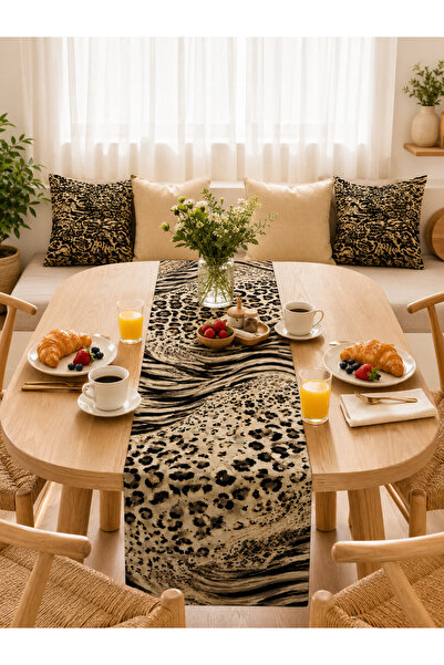 HOMESSA طقم غطاء وسادة مزخرف بنمط الحمار الوحشي مكون من 4 قطع